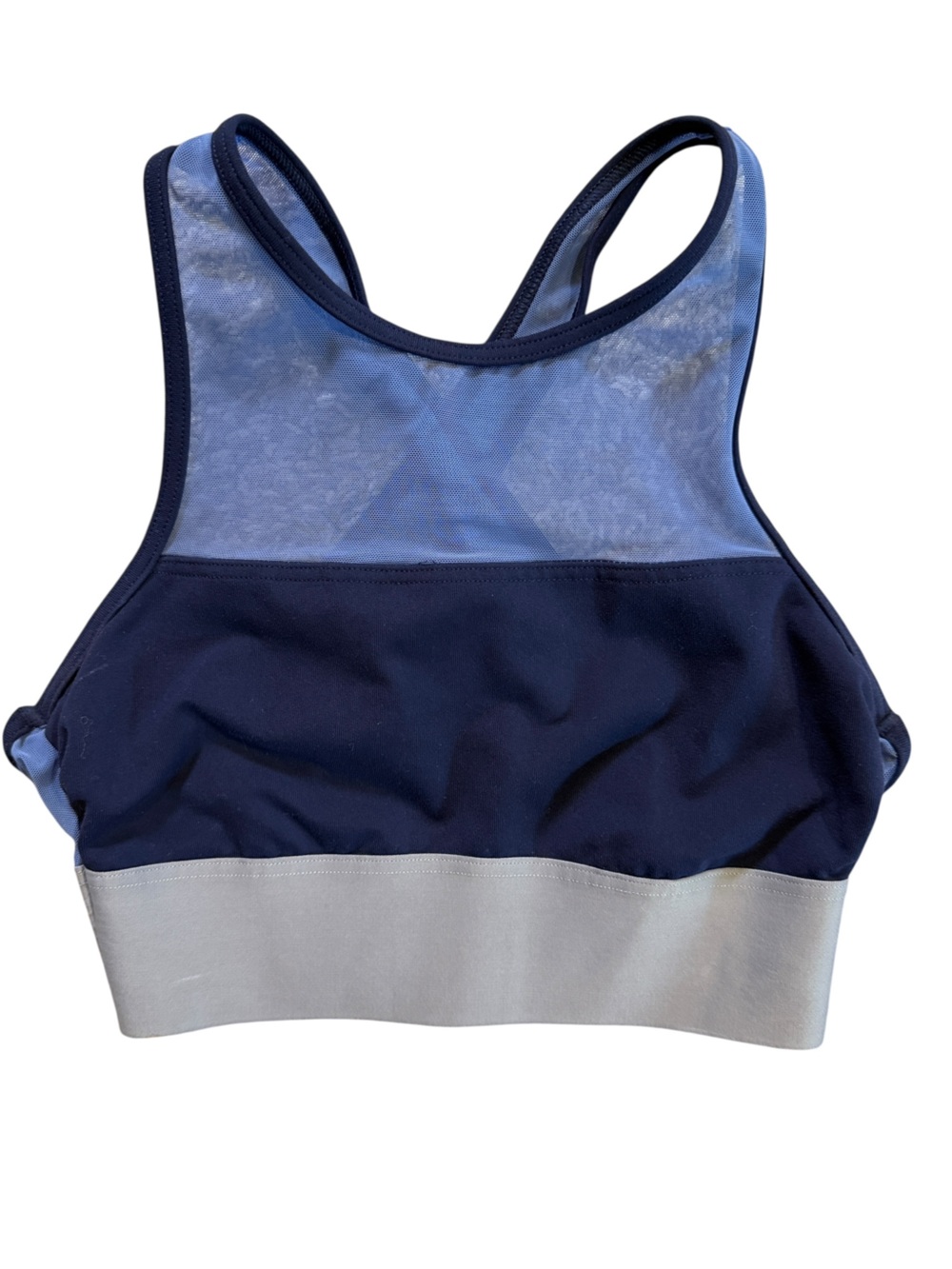 aerie XS Blue & Light Gray Colorblock Racerback Sports Bra